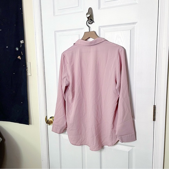 Women's Pink Button Down Shirt - Picture 4 of 5